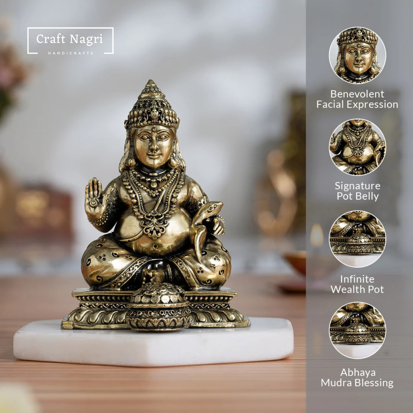 Brass Kubera Ji Idol