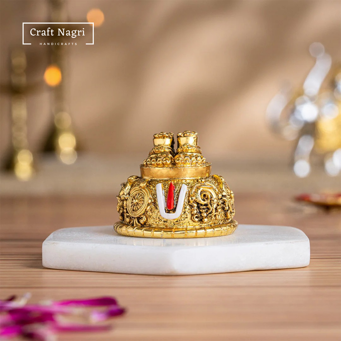 Lord Balaji Paduka with Shanku Chakra & Namam (2 Inches)