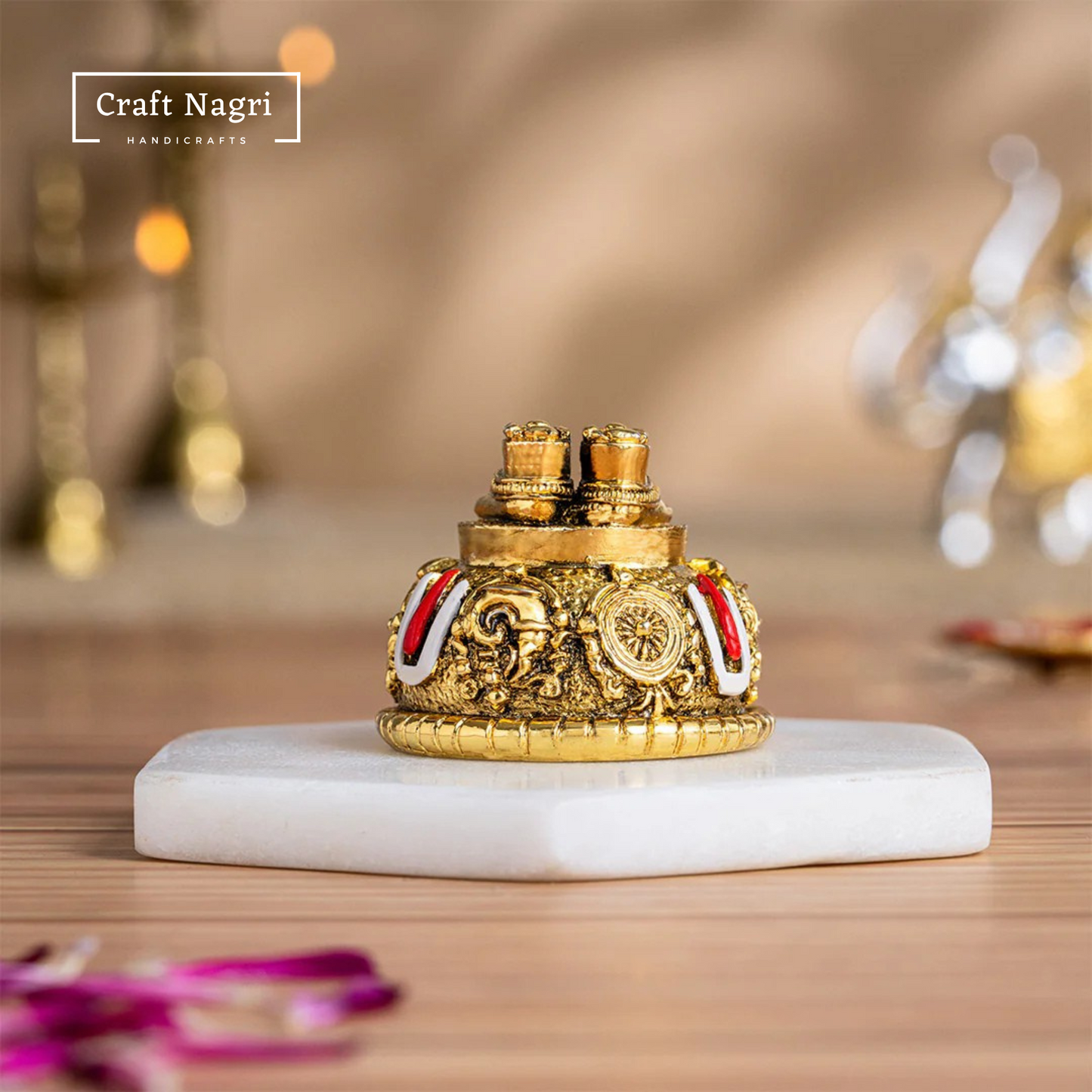 Lord Balaji Paduka with Shanku Chakra & Namam (2 Inches)