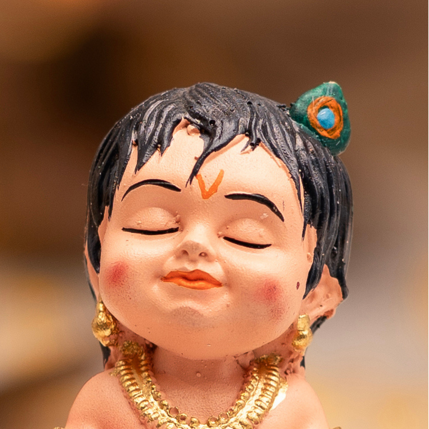 Bal Krishna Idol for Car Dashboard (3.5 Inches)