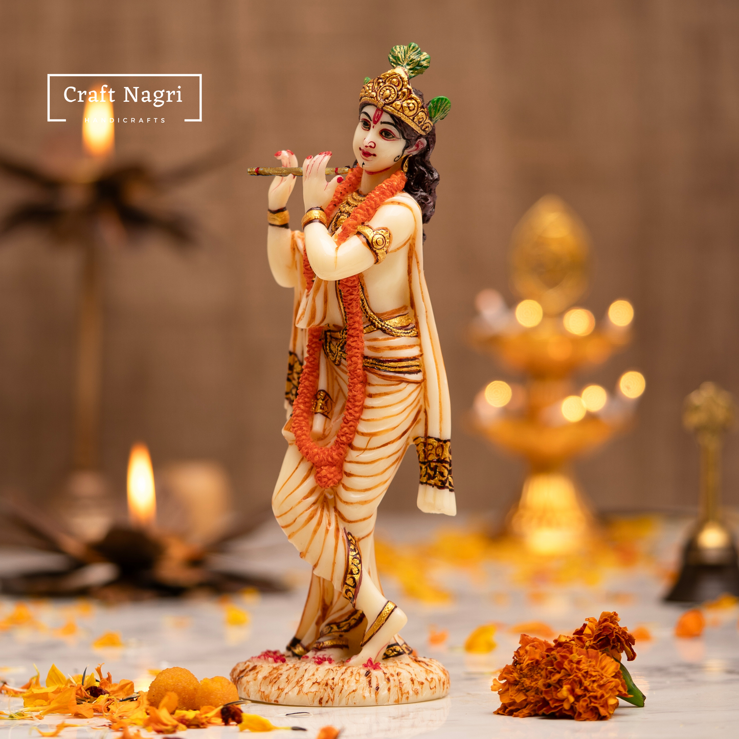 Standing  Lord Krishna Idol (10 Inches)