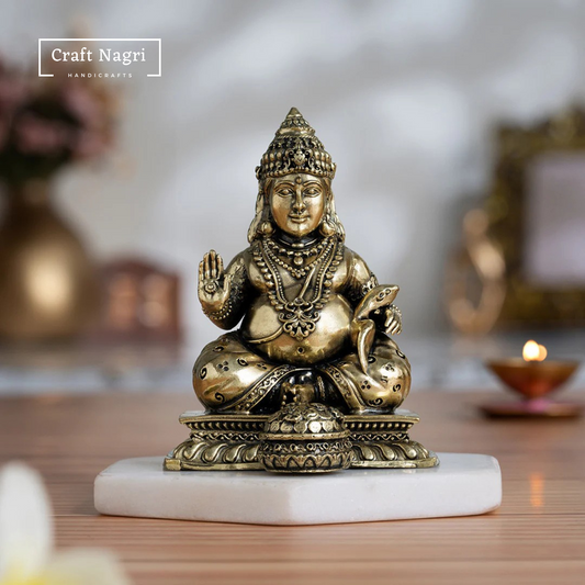 Brass Kubera Ji Idol (3 Inches)