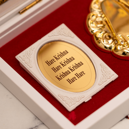 Gold-Plated Radha Krishna Pocket Temple