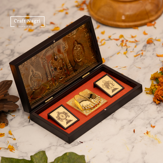 Gold-Plated Tirupati Balaji Pocket Temple