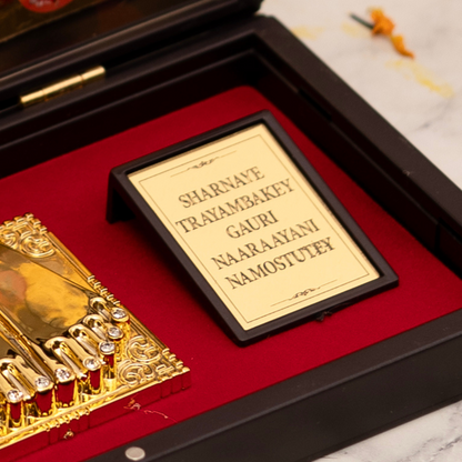 Gold-Plated Maa Durga Pocket Temple