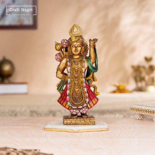 Lord Shreenath Ji – The Divine Form of Lord Krishna Idol (10 Inches)