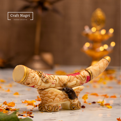 Handcrafted Ganesha Engraved Tusk With Base
