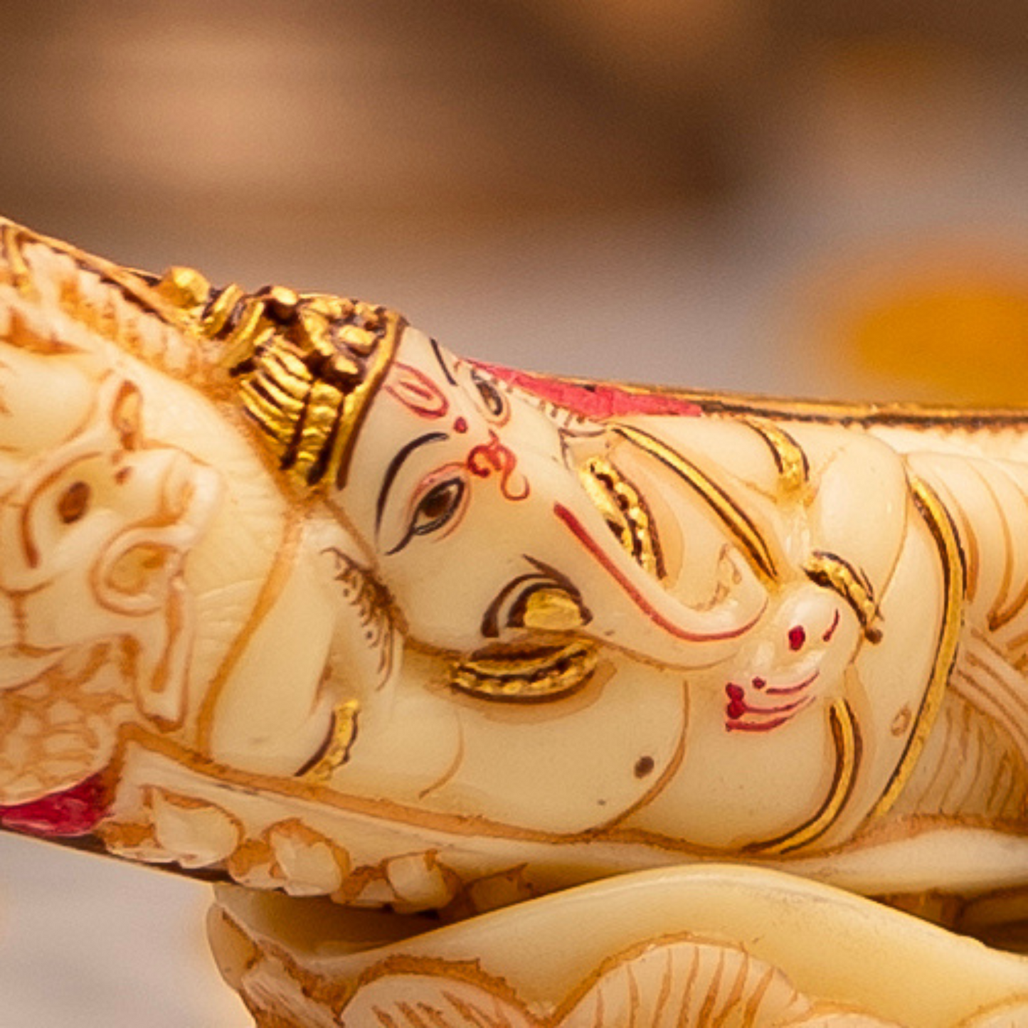 Handcrafted Ganesha Engraved Tusk With Base