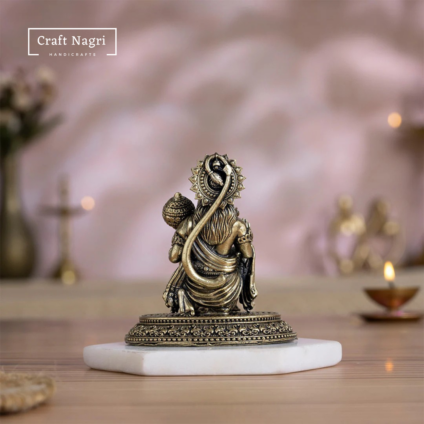 Hanuman Ji Brass Idol (3.5 Inches)