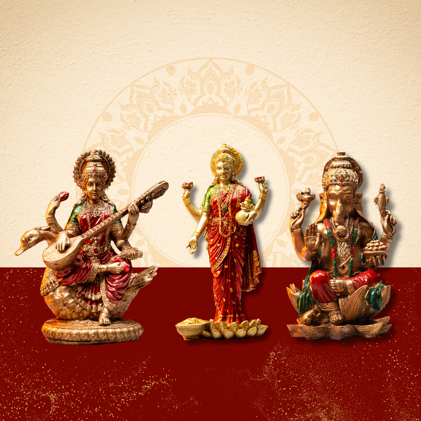 Pooja Combo (Laxmi idol +Ganesh Idol+ Saraswati Idol)
