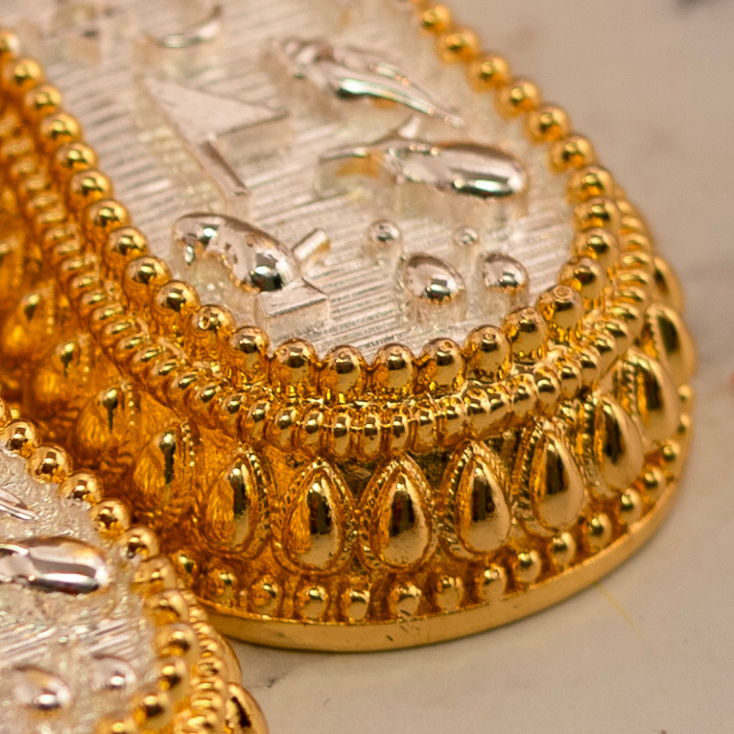 Maa Lakshmi's Charan Paduka - Gold & Silver Plated