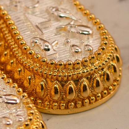 Maa Lakshmi's Charan Paduka - Gold & Silver Plated