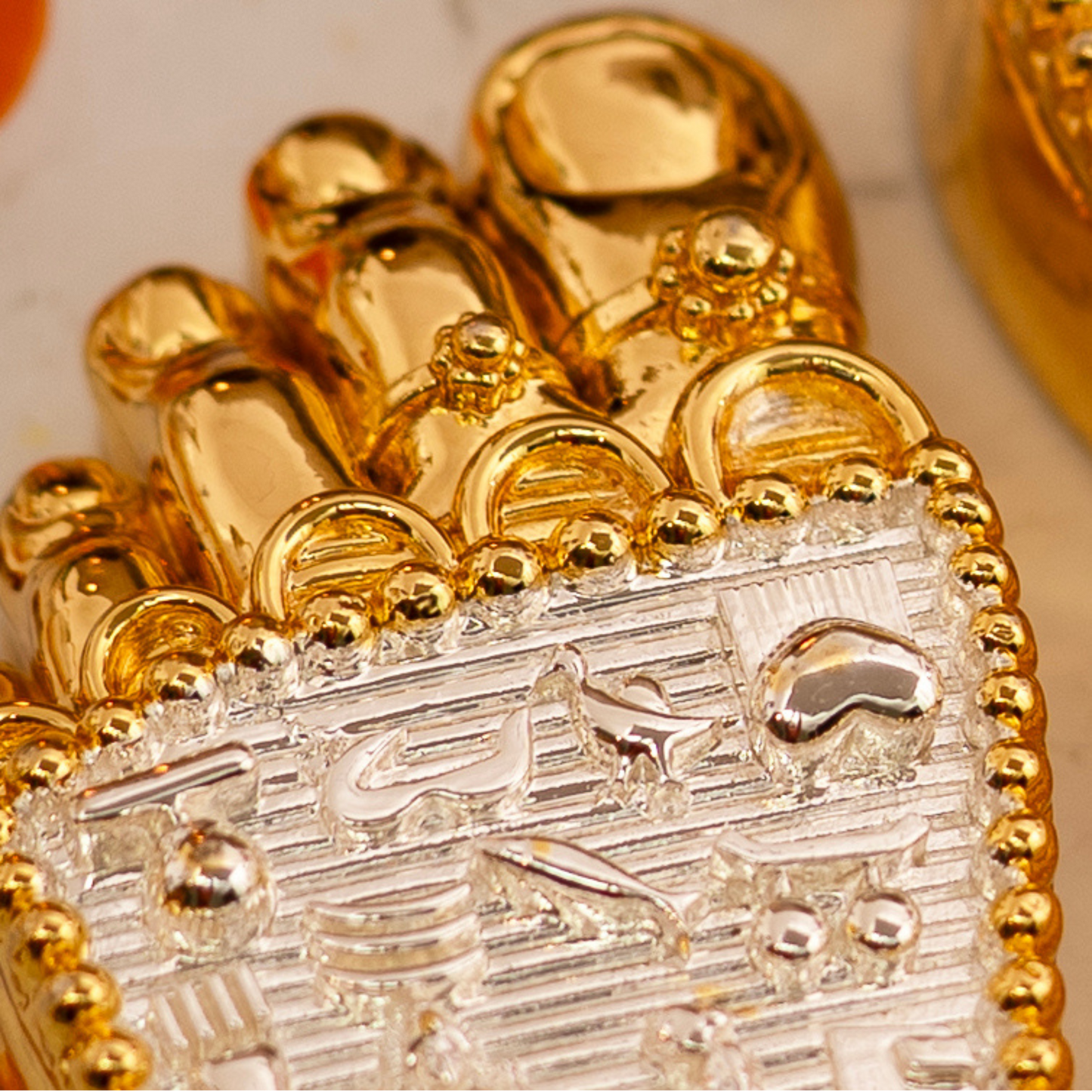 Maa Lakshmi's Charan Paduka - Gold & Silver Plated