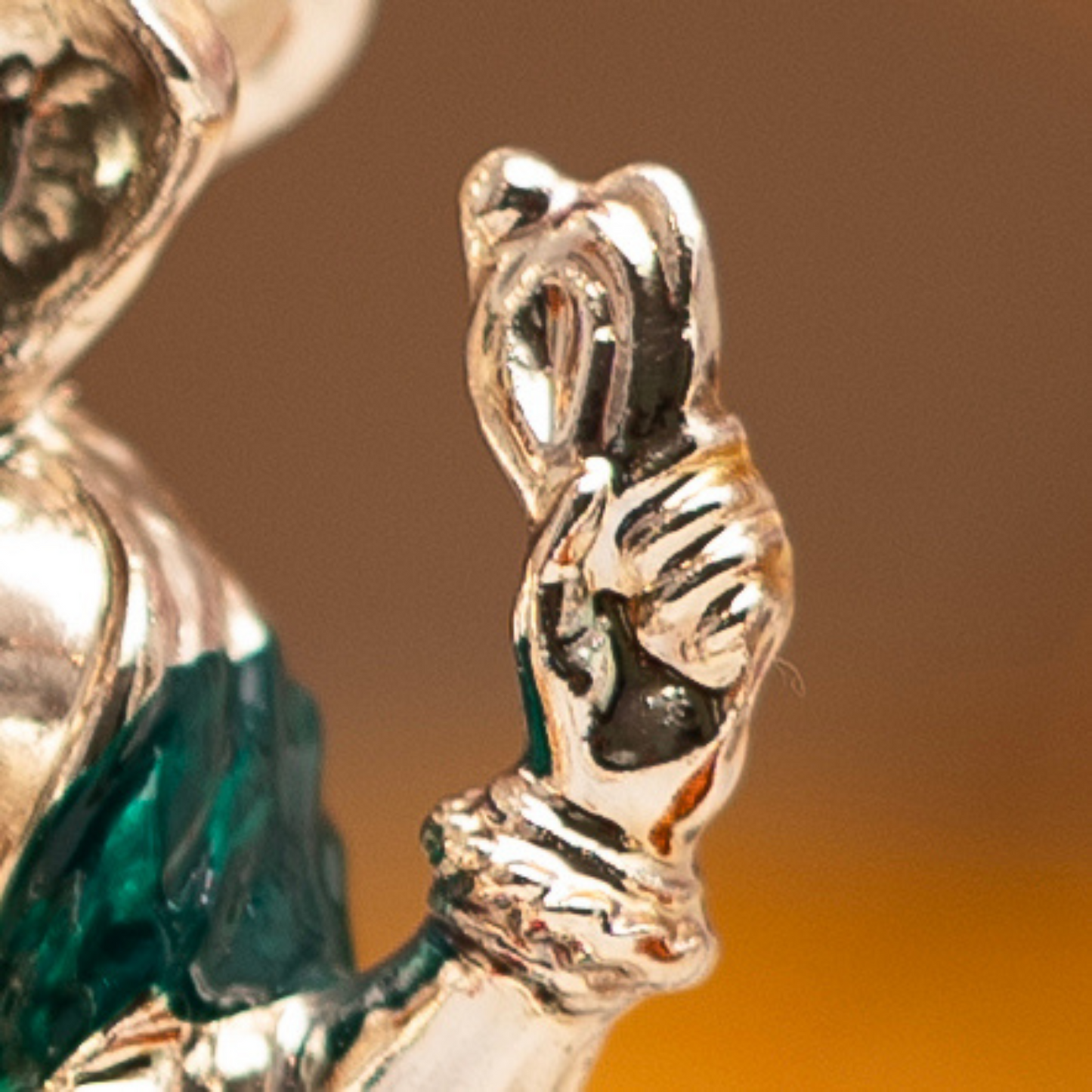 Lord Ganesh Car Dashboard Idol with silver plated ( 3.5 Inches)