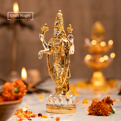 Lord Venkateshwara Idol Silver & Gold Electroplated (5 Inches)