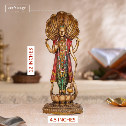 Standing Vishnu Idol (Murti) (12 Inches)