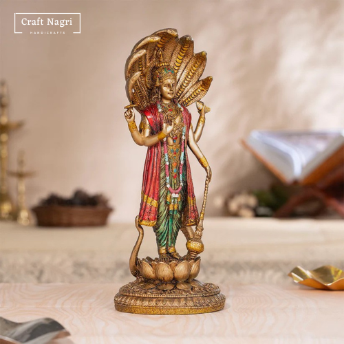 Standing Vishnu Idol (Murti) (12 Inches)