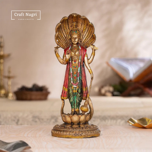 Standing Vishnu Idol (Murti) (12 Inches)