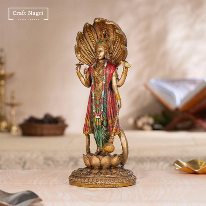 Standing Vishnu Idol (Murti) (12 Inches)